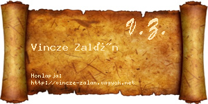 Vincze Zalán névjegykártya